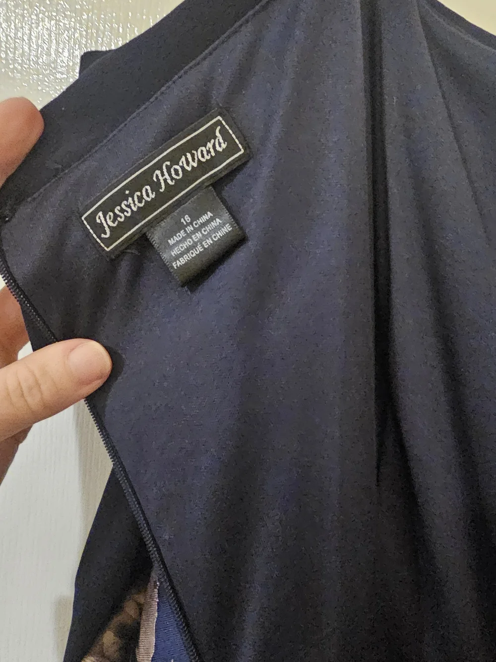 Jessica Howard Navy Maxi Skirt with Blush Floral Pattern and Sash - Picture 2 of 4